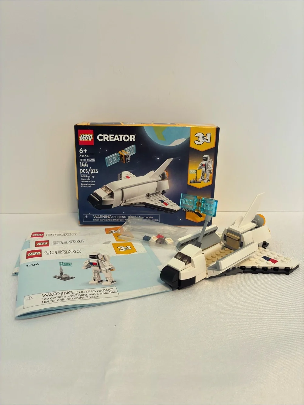 Lego Creator 3-in-1 Aircraft: Race Plane #31160 & Space Shuttle #31134 Bundle
